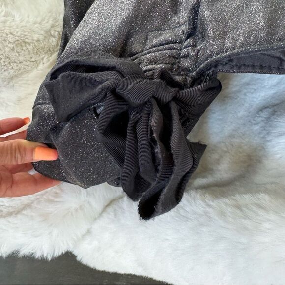 JUICY COUTURE Y2K Black Glitter Tote Shoulder Bag - Picture 8 of 11